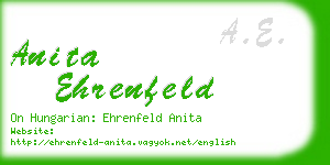 anita ehrenfeld business card